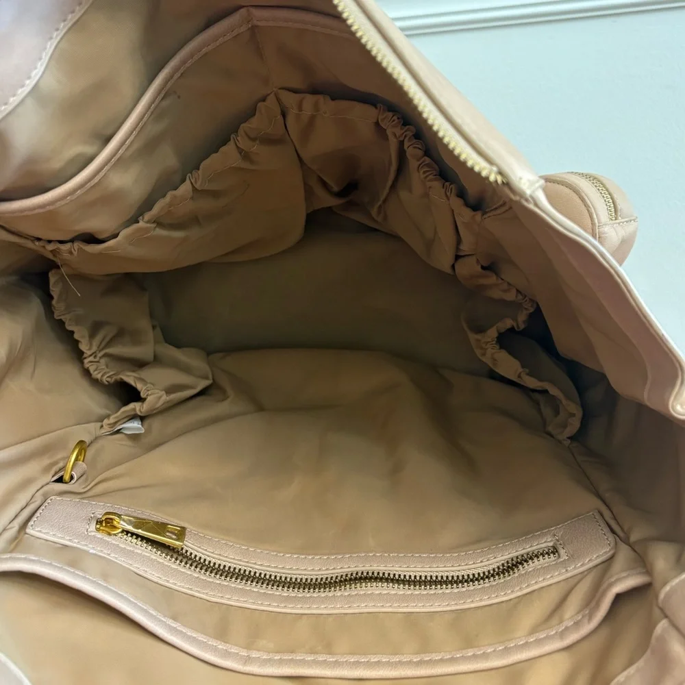 Fawn Design Large Tote in Blush Pink with Gold Hardware